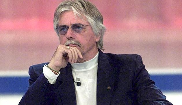 L'ex calciatore, allenatore e opinionista, Aldo Agroppi in una immagine di archivio. Agroppi e' stato colto da ''un nuovoduplice episodio di aritmia ha portato a compiere un ulterioreintervento per l'applicazione di un contro-pulsatore aortico alfine di m