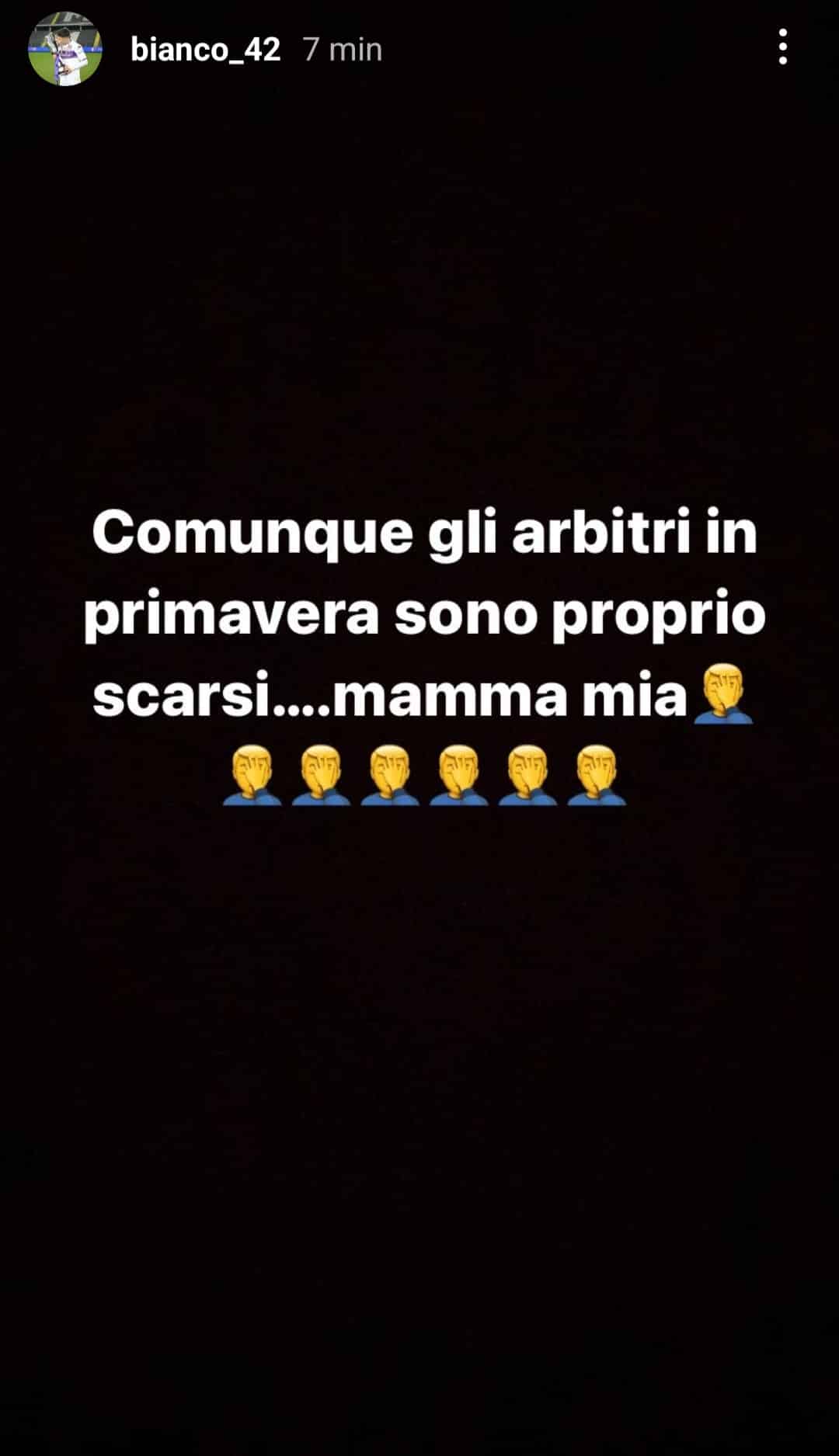 Torti arbitrali alla Fiorentina Primavera, Bianco si sfoga: "Gli arbitri in Primavera sono proprio scarsi"
