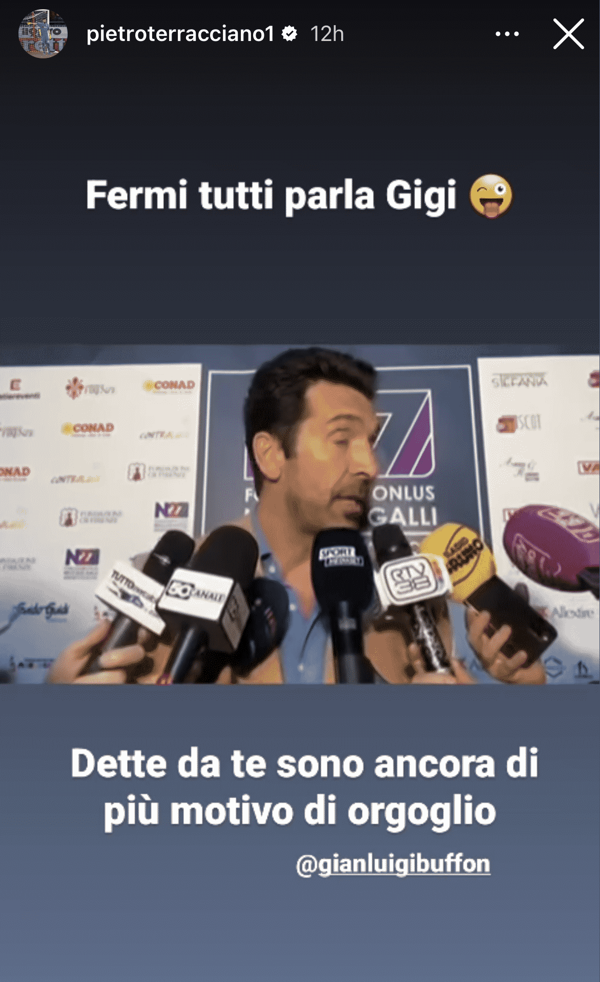 Buffon elogia Terracciano. Il portiere viola ringrazia: "Le tue parole motivo d'orgoglio"