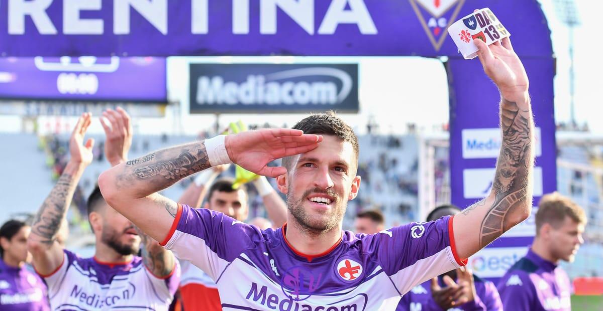Biraghi commosso: "Davide te lo avevo promesso, siamo tornati in Europa. Questa è per te" - Firenze, stadio A.Franchi, 16.04.2021, Fiorentina-Venezia, foto Lisa Guglielmi. Copyright Labaroviola.com