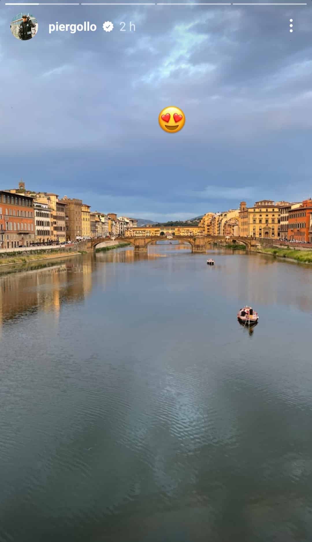 Gollini posta una foto di Ponte Vecchio con gli occhi innamorati. È uno dei possibili portieri viola
