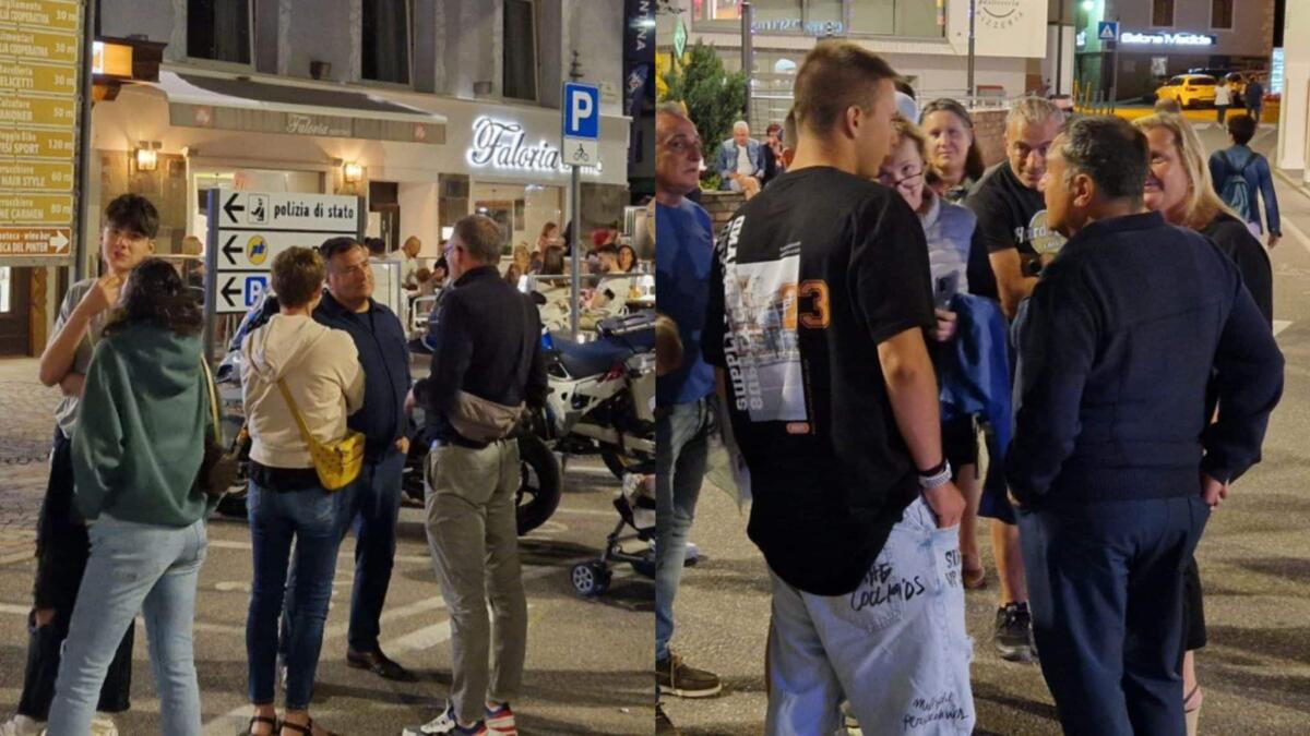 (FOTO) Joe Barone passeggia per le vie di Moena e si ferma a parlare con i tifosi viola - 