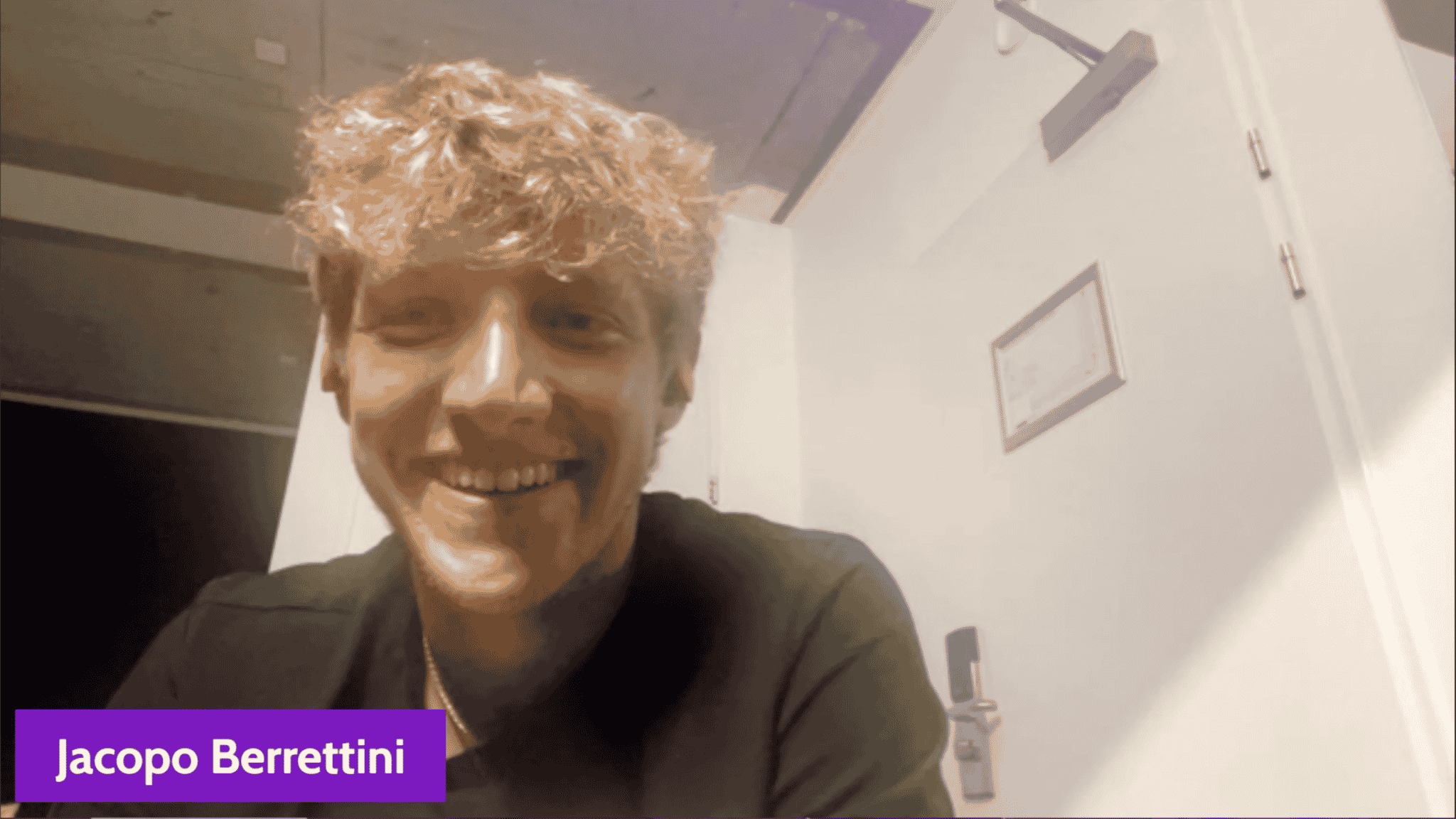 Jacopo Berrettini tennista e tifoso viola