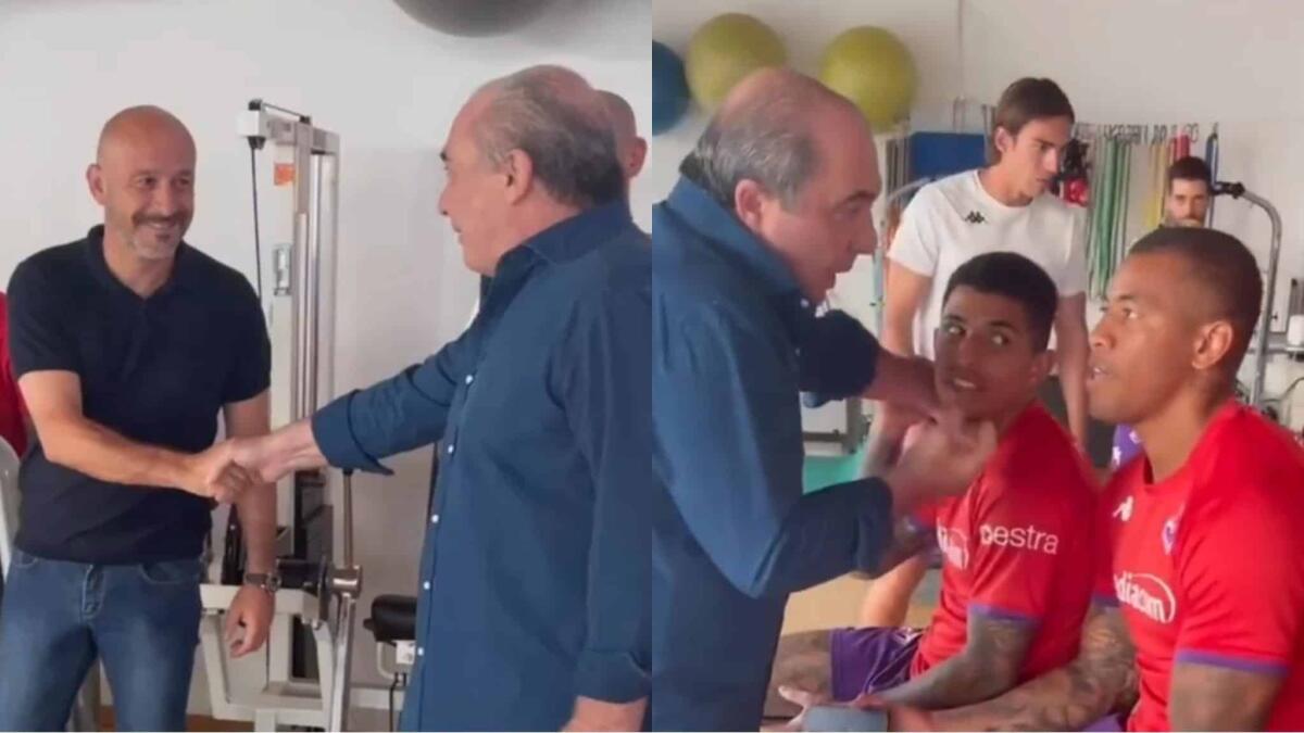 Commisso va al centro sportivo e omaggia la squadra, complimenti a tutti la Fiorentina. Il video - 