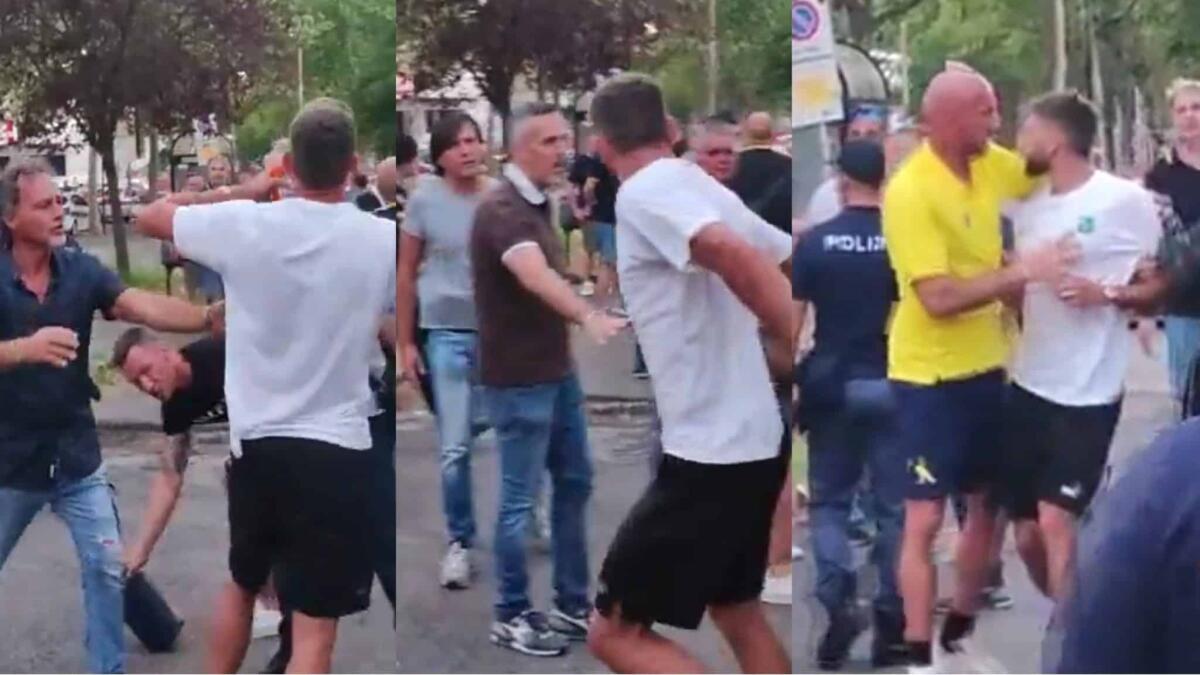 Follia Berardi, vuole picchiare un tifoso dopo la partita, esce dallo stadio, serve la polizia a bloccarlo - 