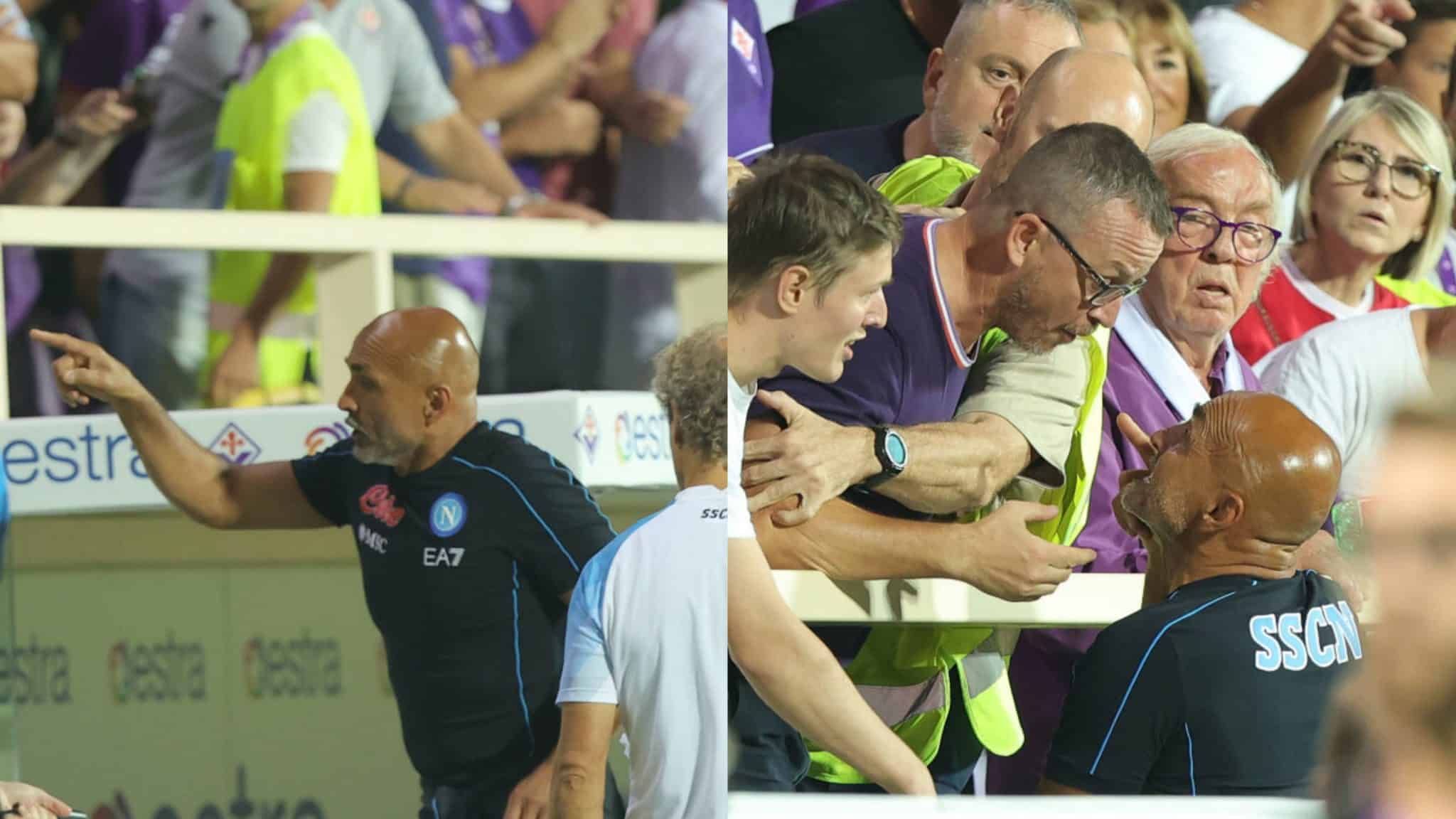 Un allenatore di calcio e un signore di 70 anni, 2 Daspo per la lite con Spalletti dopo Fiorentina-Napoli