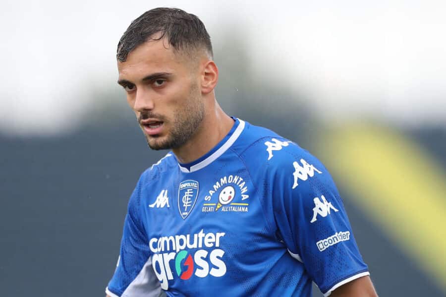 EMPOLI, ITALY - SEPTEMBER 19: Nedim Bajrami of Empoli FC in action during the Serie A match between Empoli FC and UC Sampdoria at Stadio Carlo Castellani on September 19, 2021 in Empoli, Italy. (Photo by Gabriele Maltinti/Getty Images)