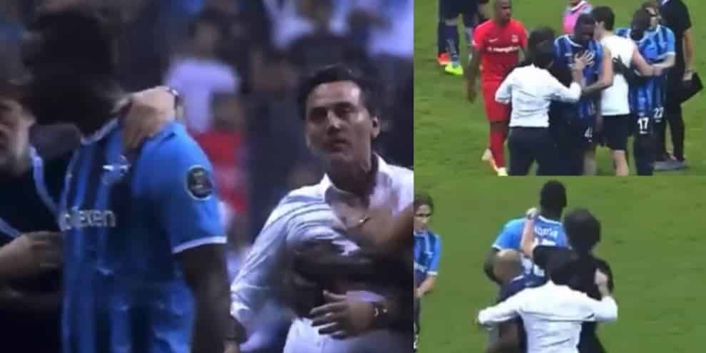 Montella vuole picchiare Balotelli dopo la partita, rissa sfiorata al fischio finale. Il video della lite
