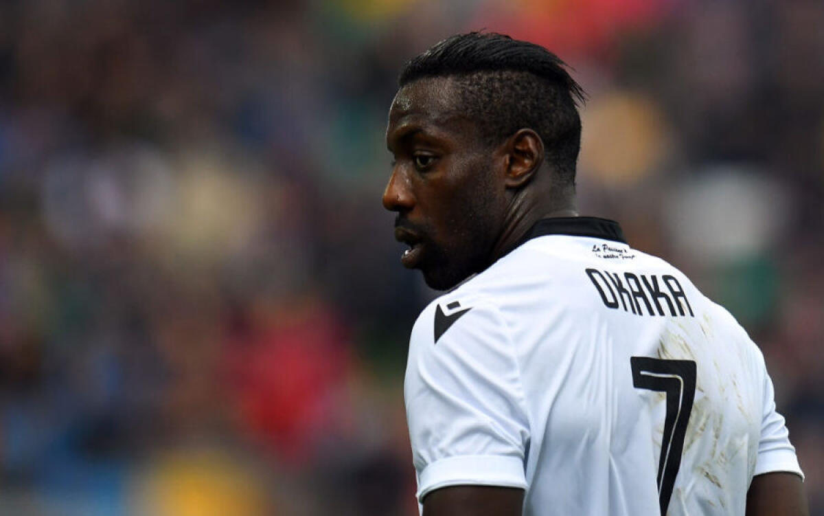 Okaka non ha dubbi: ''Contro la Fiorentina non partiamo sfavoriti, in Europa nulla è scontato'' - UDINE, ITALY - OCTOBER 20:  Stefano Okaka of Udinese Calcio looks on during the Serie A match between Udinese Calcio and Torino FC at Stadio Friuli on October 20, 2019 in Udine, Italy.  (Photo by Alessandro Sabattini/Getty Images)