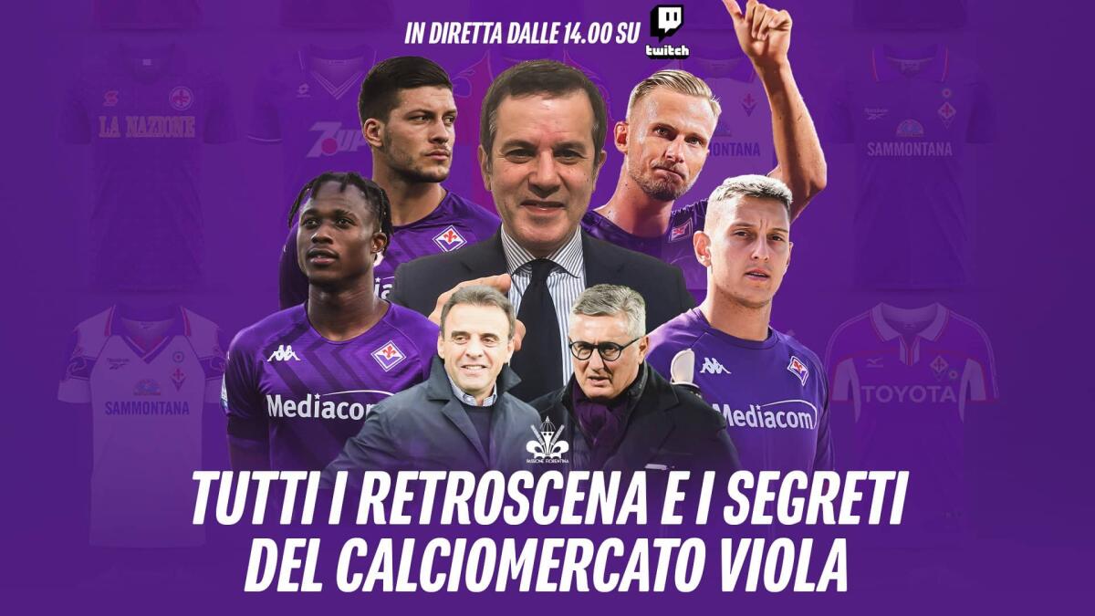 In diretta dalle 14 sul canale Twitch di Passione Fiorentina tutti i retroscena del mercato con Pedullà - 