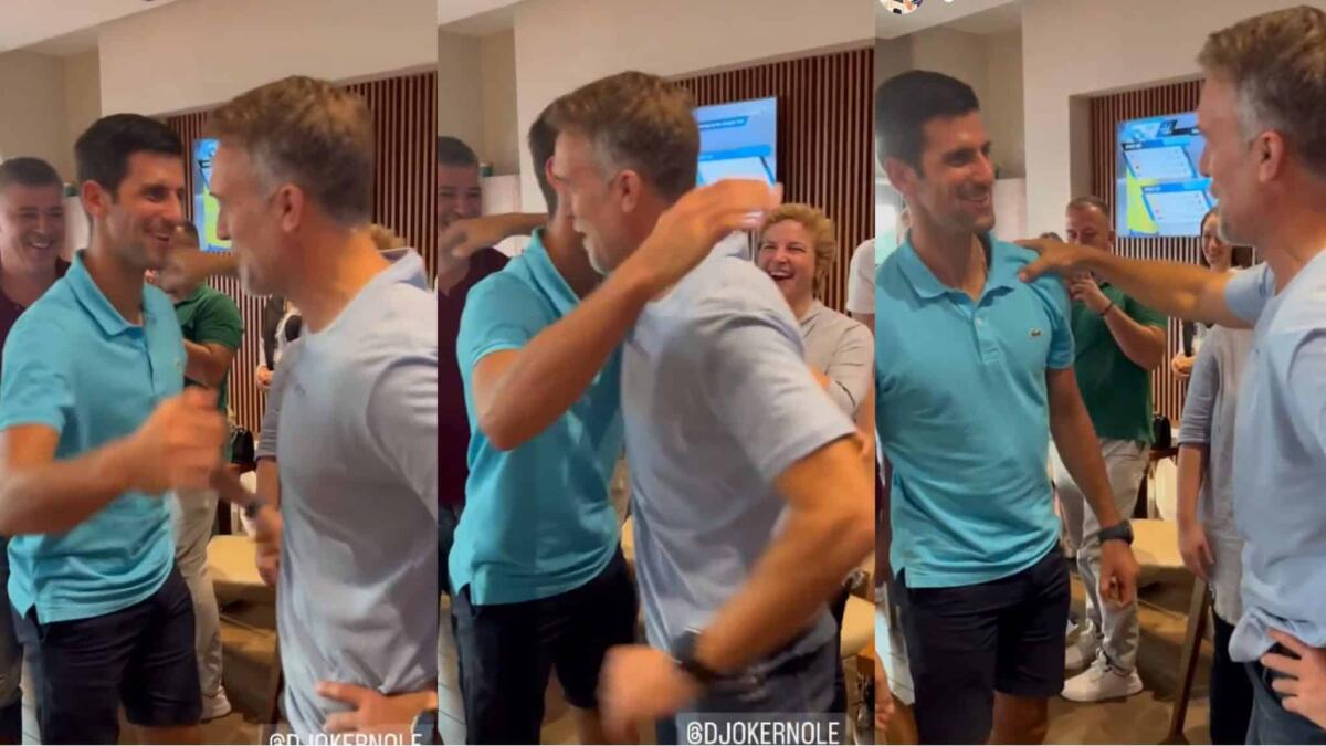 Djokovic si emoziona per l'incontro con Batistuta, abbraccio e sorrisi per il campione della Fiorentina - 