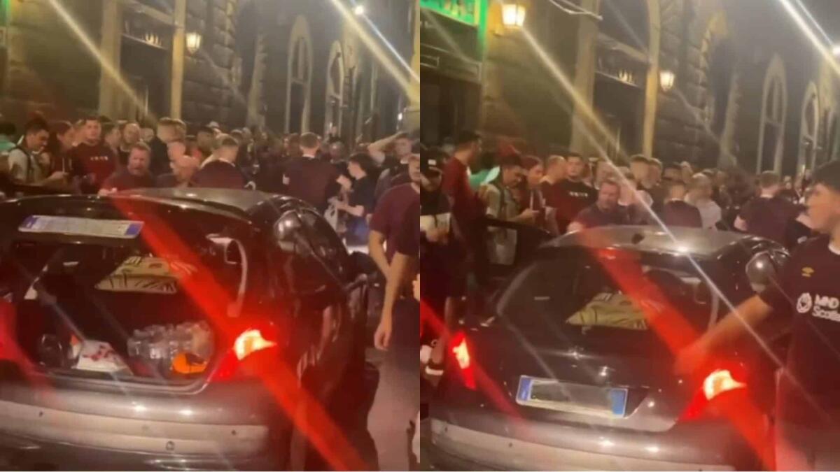 Tifosi dell'Hearts bloccano macchina in centro a Firenze e aprono il baule. Donna disperata - 