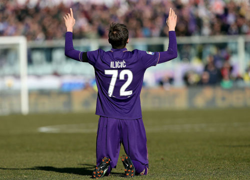 FLORENCE, ITALY - JANUARY 29: Josip Ilicic of ACF Fiorentina celebrates after scoring a goal during the Serie A match between ACF Fiorentina and Genoa CFC at Stadio Artemio Franchi on January 29, 2017 in Florence, Italy. (Photo by Gabriele Maltinti/Getty 