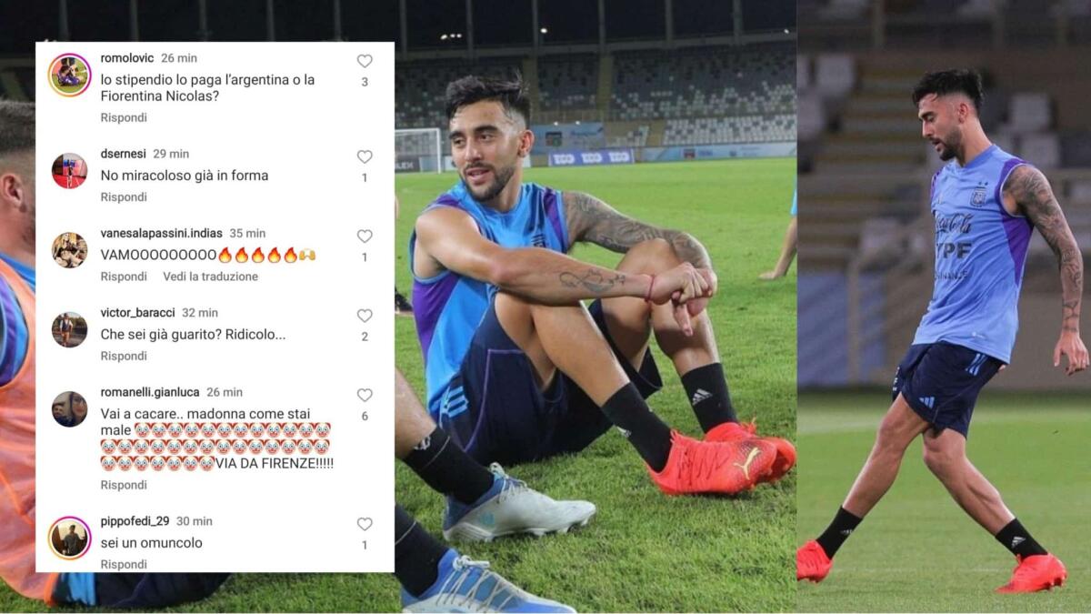 I tifosi della Fiorentina massacrano Nico Gonzalez sotto la sua foto con l'Argentina, offese e insulti - 