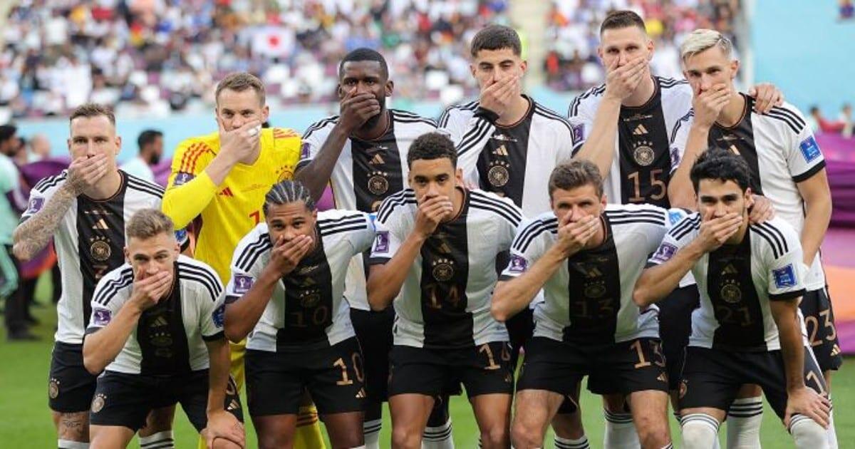La Fifa ha oscurato il grande gesto della Germania, mano davanti la bocca contro la censura della protesta - 