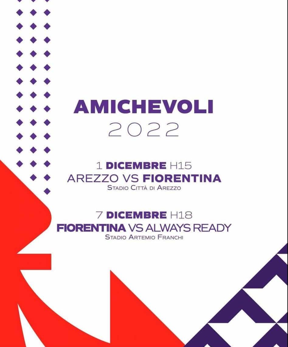 Le amichevoli della Fiorentina durante la sosta, la squadra volerà in Francia e in Romania