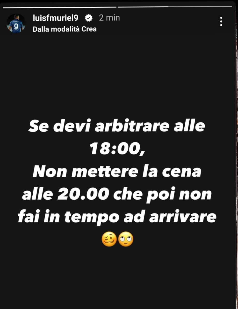 Muriel contro Mariani: "Se devi arbitrare alle 18 non mettere la cena alle 20 che poi non arrivi in tempo"
