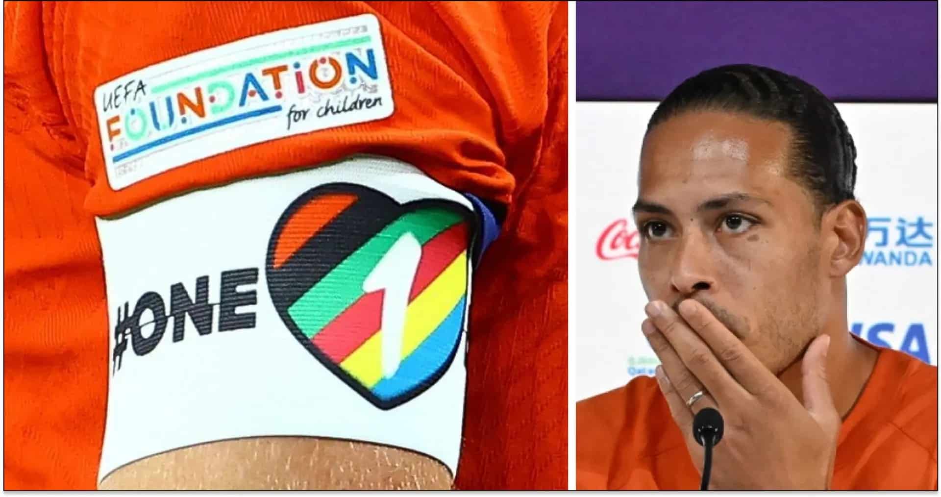 Van Dijk costretto a rinunciare alla fascia pro LGBT ai mondiali in Qatar, sarebbe stato ammonito