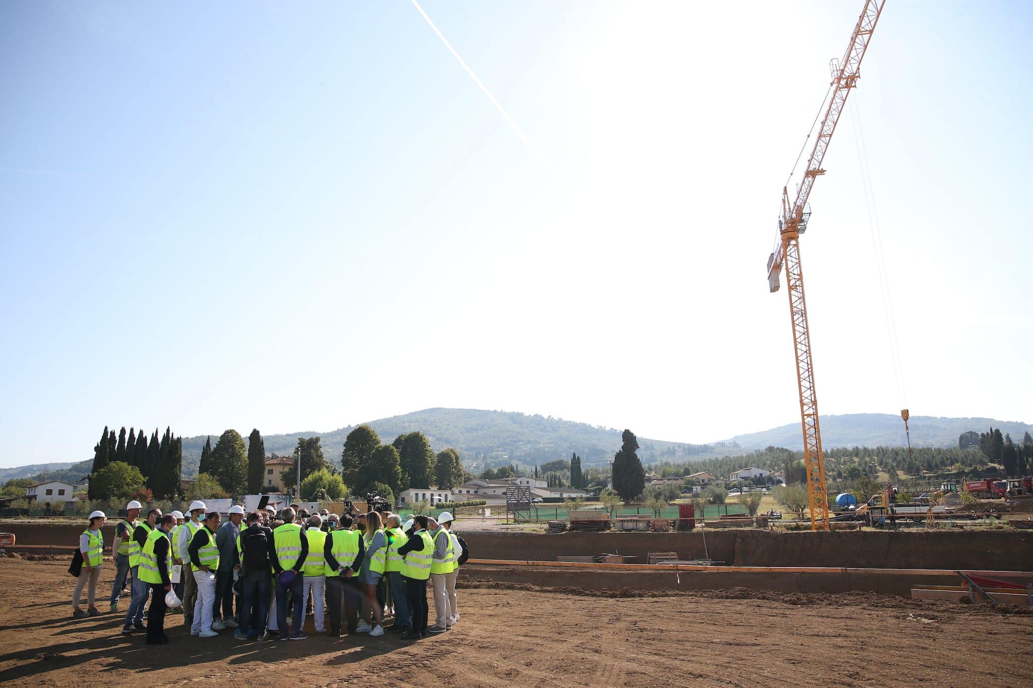 7 Agosto 2021 Bagno a Ripoli, cantiere Viola Park, visita della strampa.