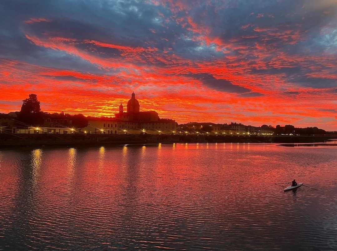 Il tramonto a Firenze è uno spettacolo, le foto sono un trionfo di bellezza, colori meravigliosi