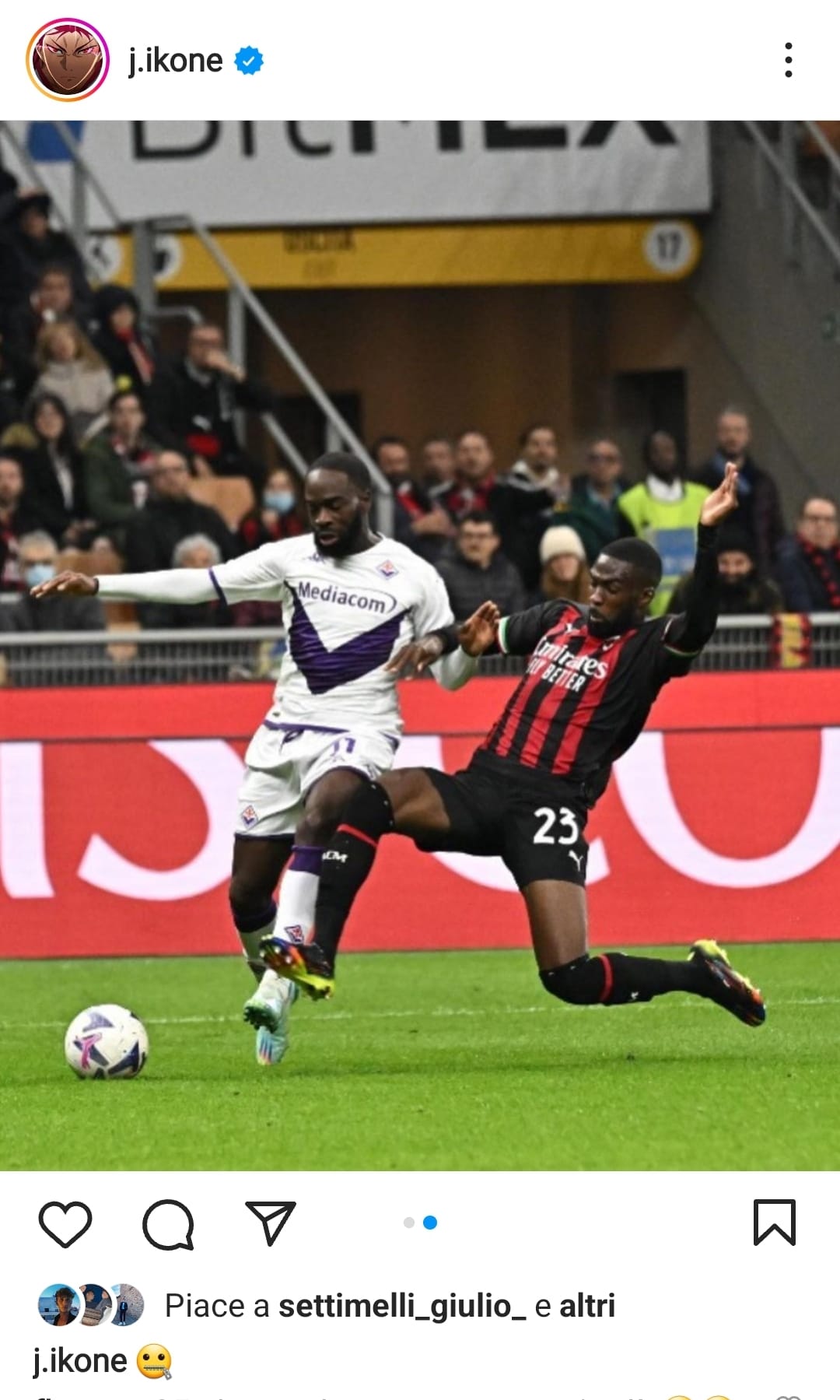 Prima palla e poi gamba? Macchè, Ikonè mostra il fallo da rigore di Tomori non concesso alla Fiorentina