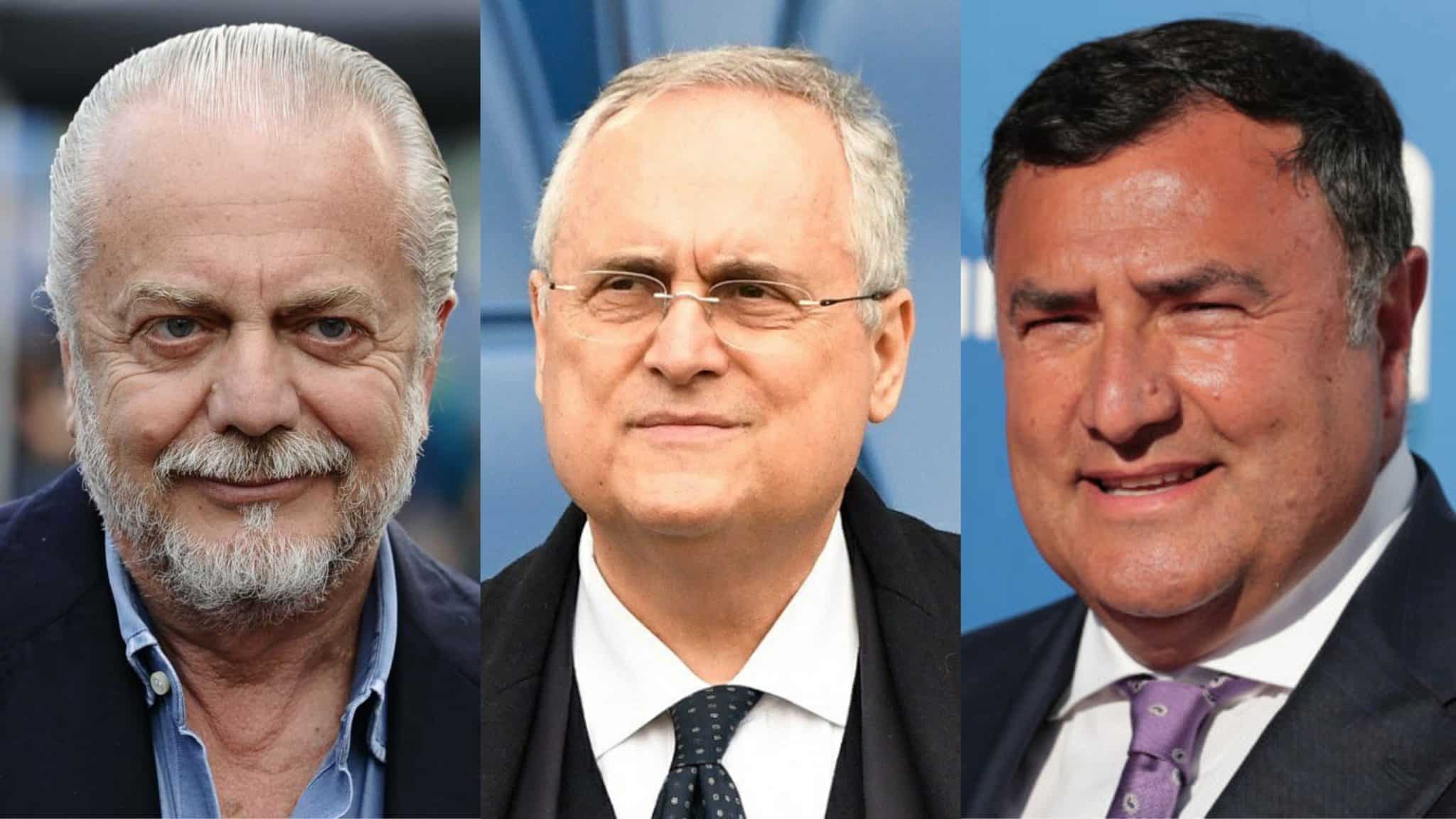 Caos in Lega Calcio, De Laurentiis è una furia Lotito e tutto il sistema. Tutte le big lasciano la riunione