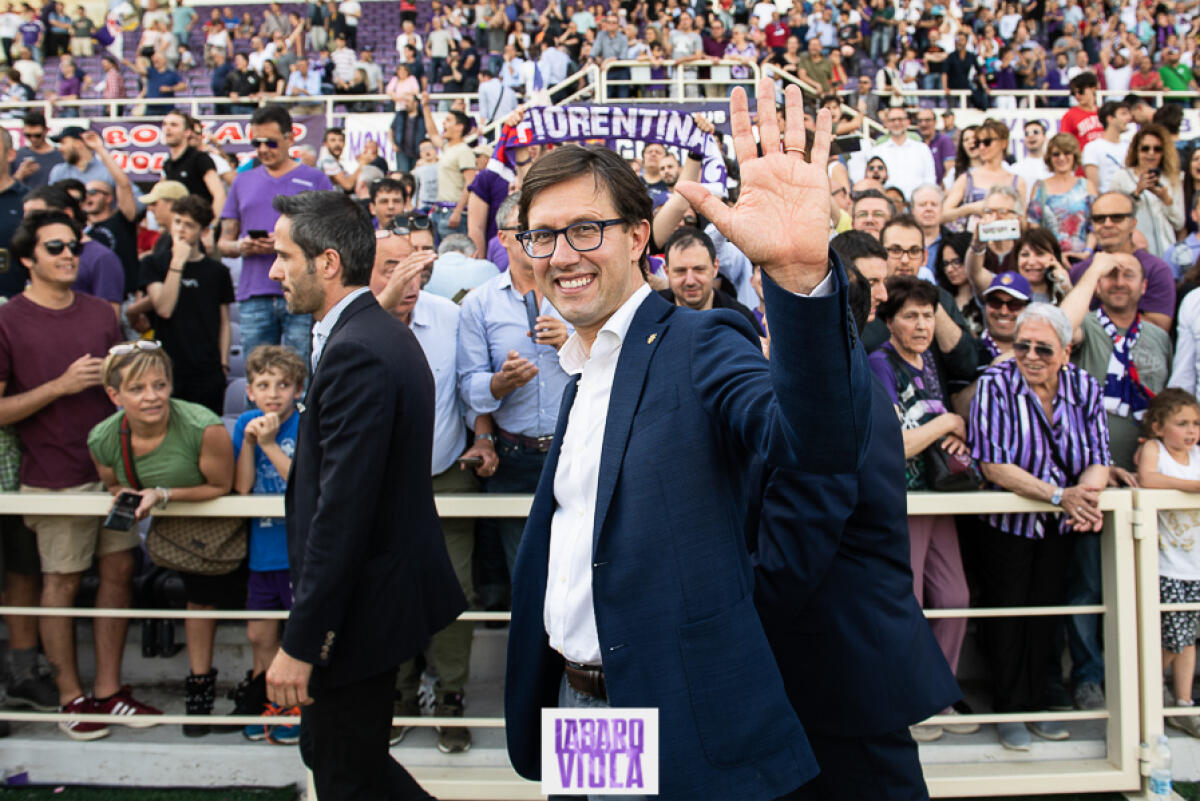 Nardella esulta: "Il progetto del nuovo Franchi è realtà, abbiamo smentito chi non ci credeva" - Firenze, stadio Franchi, 06/06/2019, presentazione Rocco B. Commisso, foto Fiorenzo Sernacchioli. Copyright Labaroviola.com, Nardella