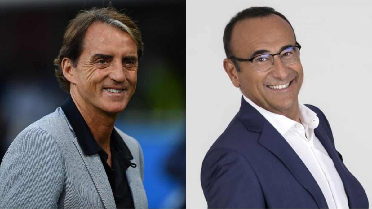 Siparietto su Rai Uno, Mancini: "Al Marocco ruberei Hakimi" Carlo Conti: "Io Amrabat, ma è già mio..." - 
