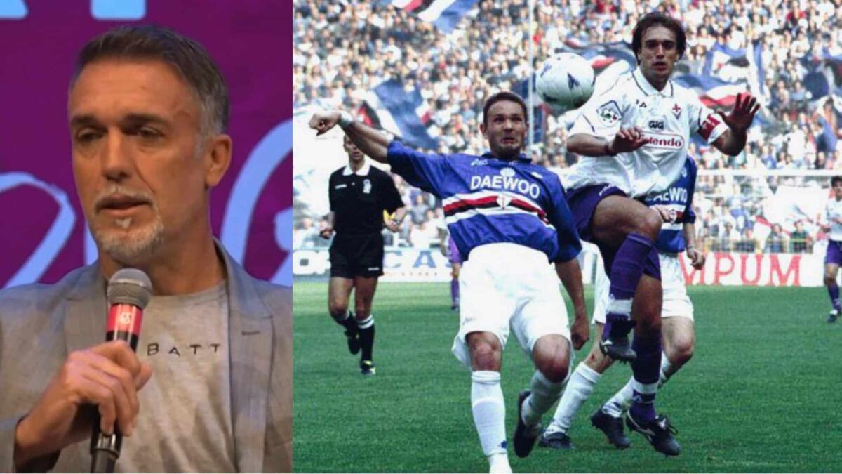 Batistuta ricorda Mihajlovic con foto di Sampdoria-Fiorentina: "Quante battaglie in campo. Ciao Sinisa" - 