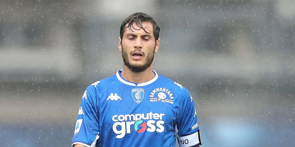 EMPOLI, ITALY - SEPTEMBER 19: Filippo Bandinelli of Empoli FC in action during the Serie A match between Empoli FC and UC Sampdoria at Stadio Carlo Castellani on September 19, 2021 in Empoli, Italy. (Photo by Gabriele Maltinti/Getty Images)