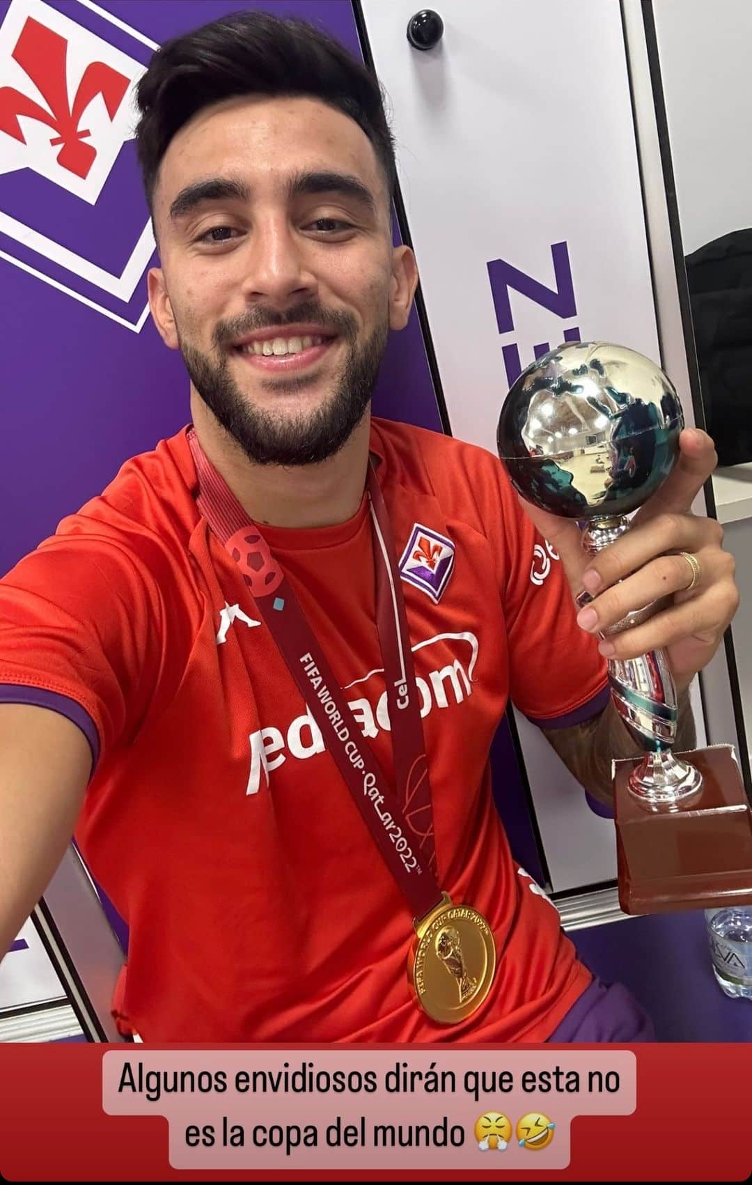 Nico Gonzalez è tornato a Firenze in tempi record dopo i festeggiamenti in Qatar con l'Argentina