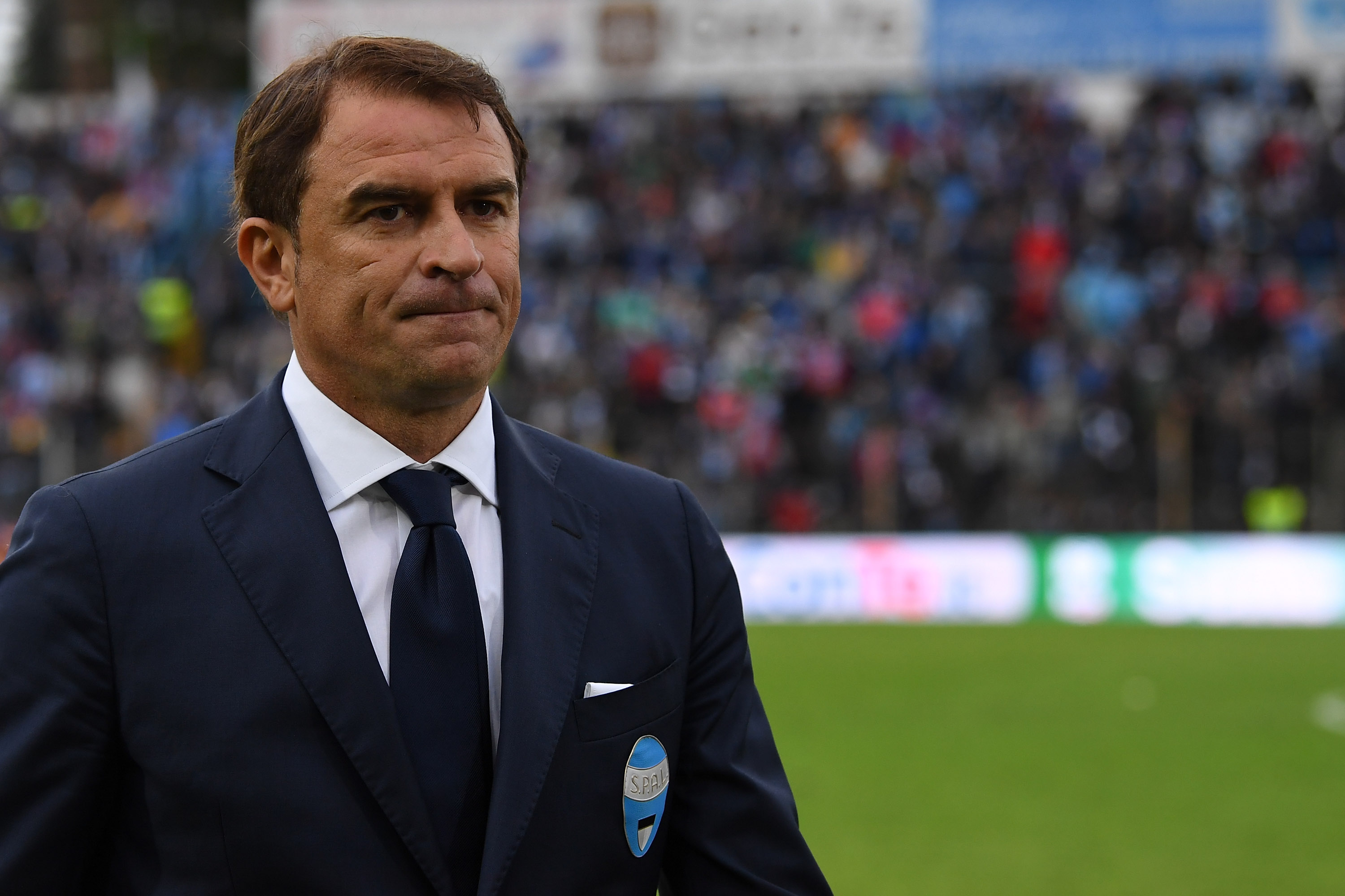 FERRARA, ITALY - MAY 07: SPAL head coach Leonardo Semplici looks dejected at the end of the Serie B match between SPAL and FC Pro Vercelli at Stadio Paolo Mazza on May 7, 2017 in Ferrara, Italy. (Photo by Valerio Pennicino/Getty Images)