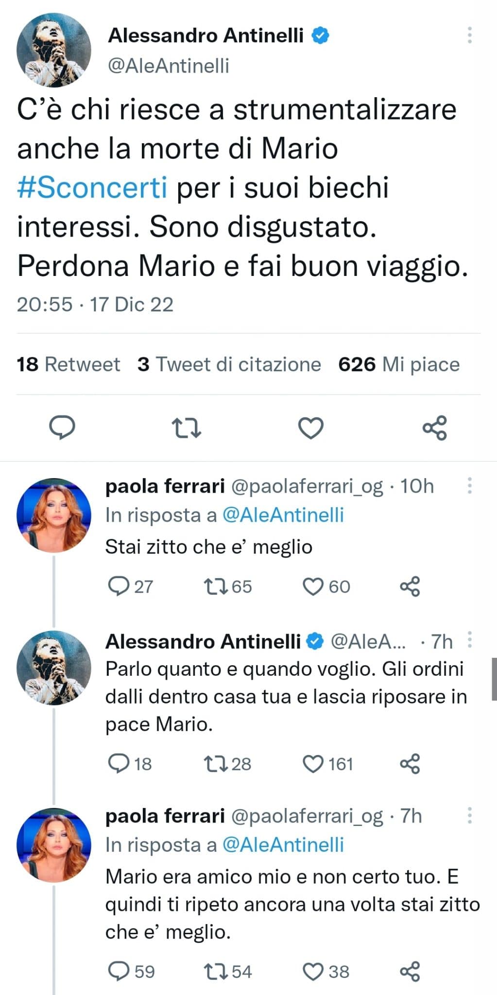 La morte di Sconcerti fa litigare Antinelli e Paola Ferrari: "Disgustato" "Stai zitto che è meglio"