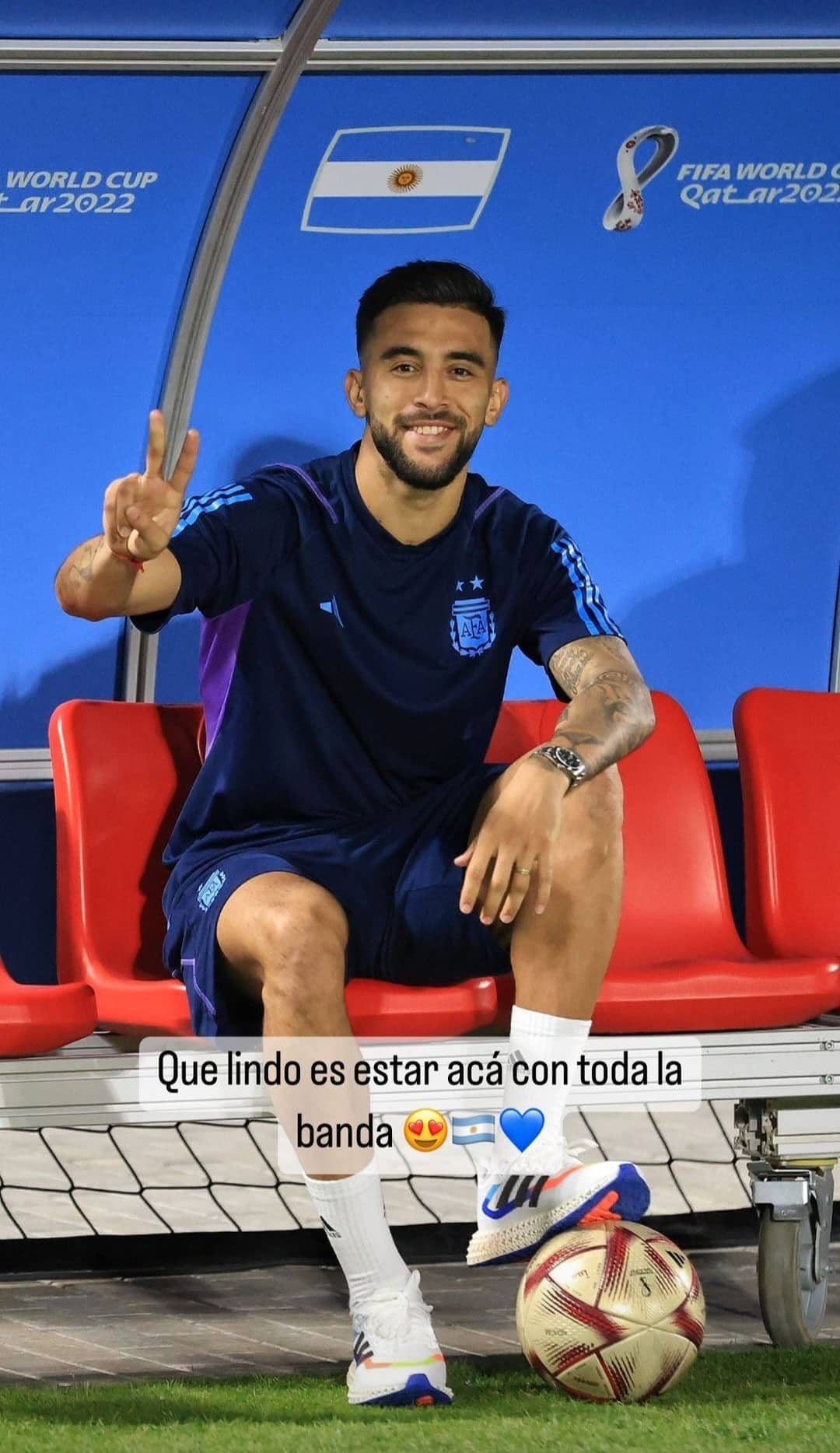 Nico Gonzalez è in Qatar con l'Argentina per la finale: "Che bello essere qui con tutta la banda"