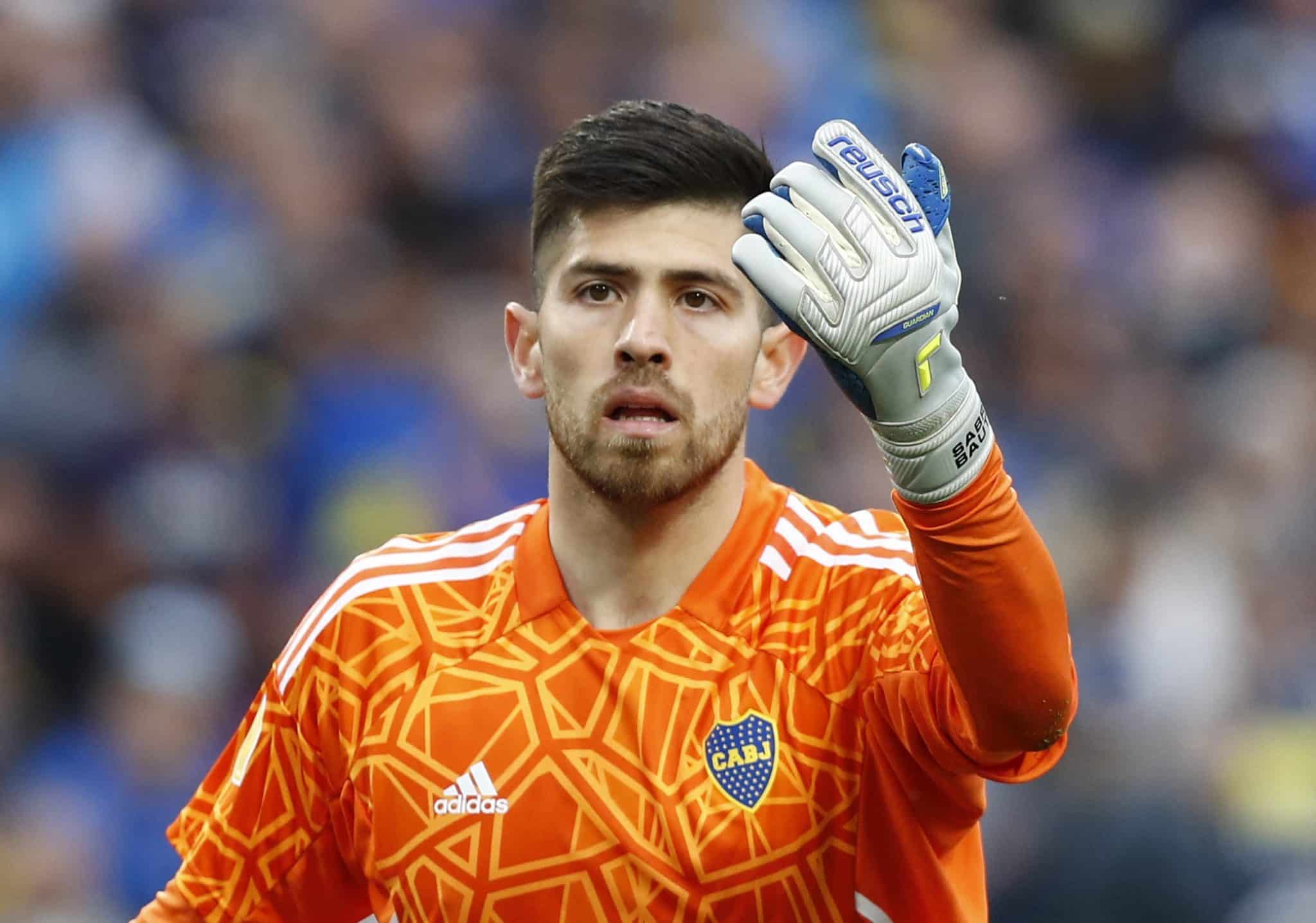 Soccer Football - Argentine Primera Division - Boca Juniors v River Plate - La Bombonera, Buenos Aires, Argentina - September 11, 2022 Boca Juniors' Agustin Rossi reacts REUTERS/Agustin Marcarian