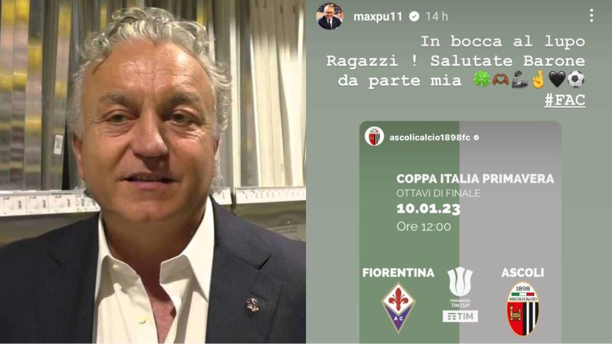 Il presidente dell'Ascoli: "Salutatemi Barone". In passato scontro per non aver fatto giocare il figlio - 