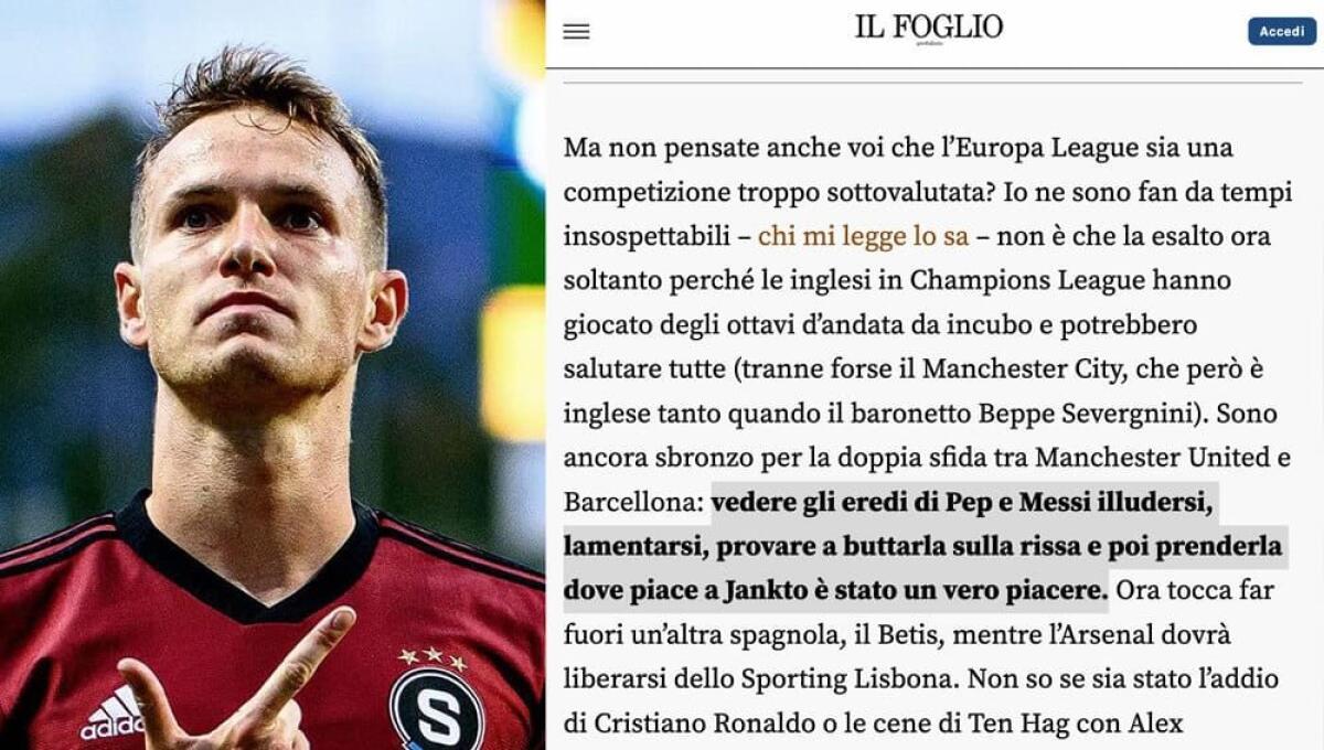 Vergogna sul Il Foglio, hanno scritto: "Prenderlo dove piace a Jankto è stato un vero piacere" - 
