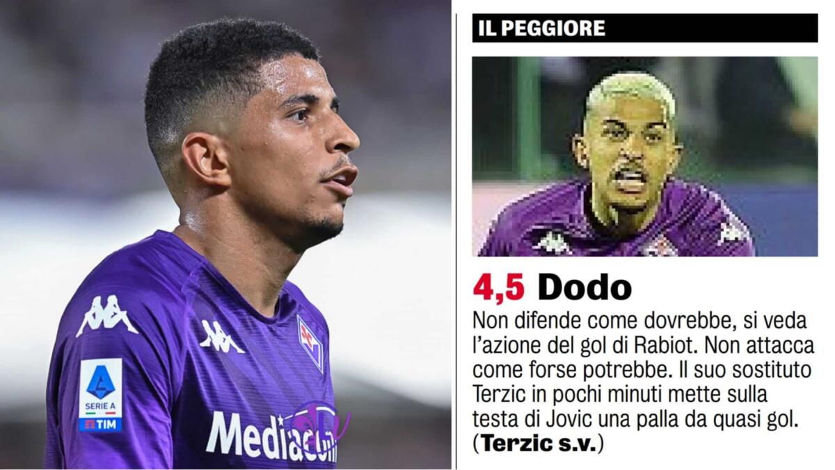 Dodò il peggiore in campo della Fiorentina: "Non attacca come dovrebbe, Terzic fa meglio di lui" - 