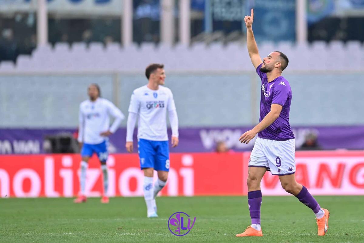 Cabral: "Ho quasi fatto doppietta per la vittoria. Faccio del mio meglio anche quando non sono titolare" - Esultanza Arthur Cabral (ACF Fiorentina)