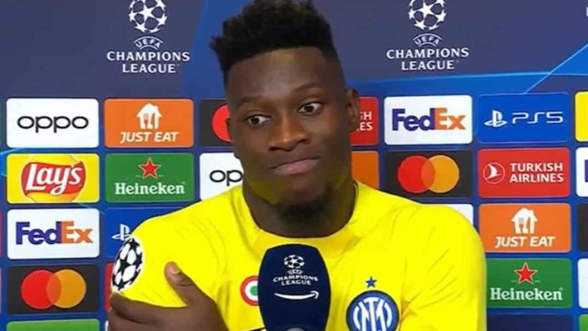 Il portiere dell'Inter Onana in confusione dopo la vittoria agli ottavi: "Contento per i 3 punti" - 