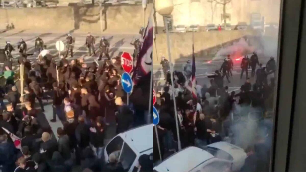 I tifosi della Fiorentina sono stati attaccati dalla polizia portoghese prima della partita. Il video - 
