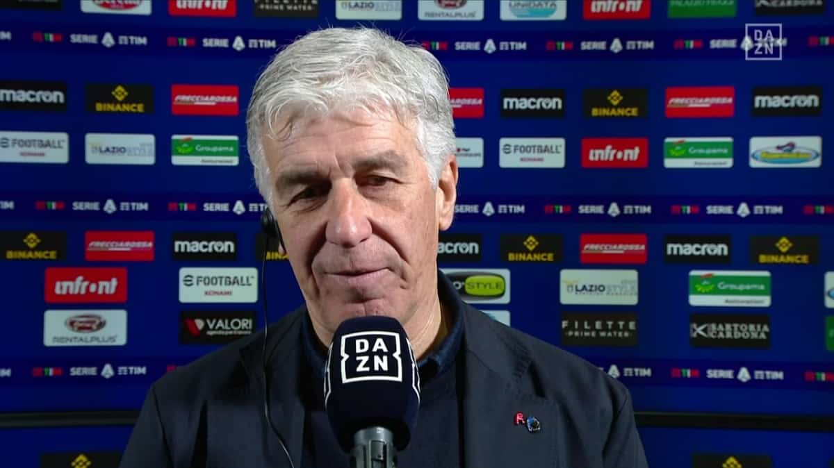 L'Atalanta perde con un uomo in meno e Gasperini decide di non presentarsi a Dazn per l'intervista