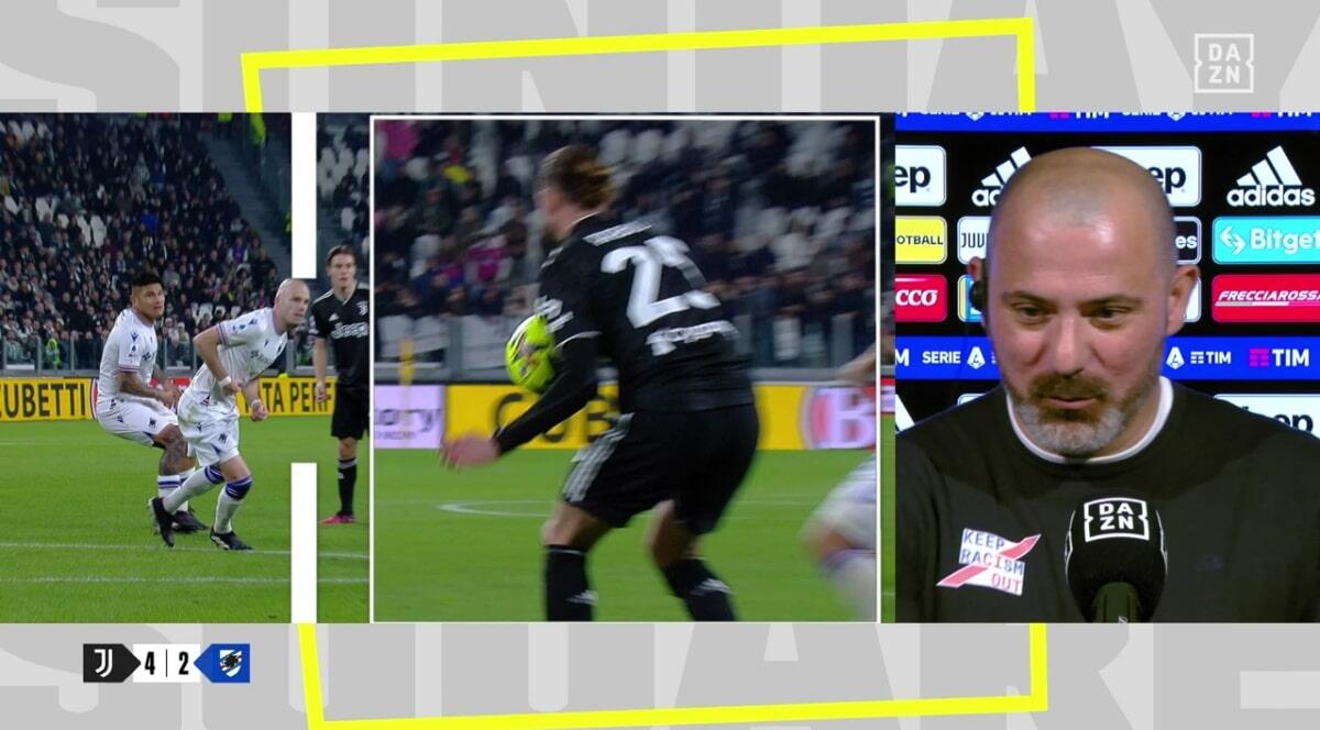 La Juventus segna di mano, è netto il braccio di Rabiot, Stankovic non ci sta: "Come fai a dare gol?" - 