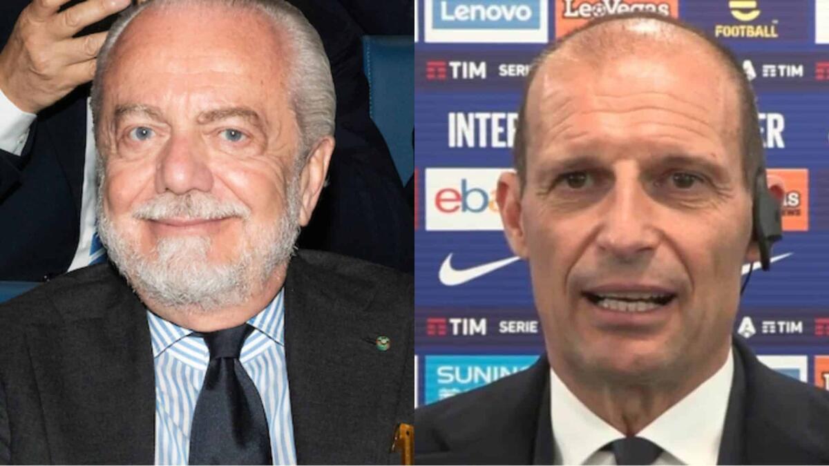 De Laurentiis prende in giro Allegri: "Venne a insegnarmi calcio nel mio ufficio, poi presi Spalletti..." - 