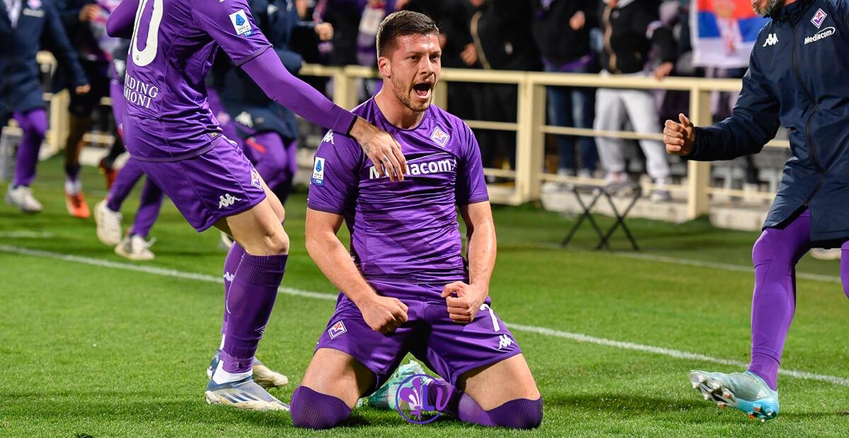 Jovic: "Sono venuto alla Fiorentina per tornare quello di prima. Io voglio vincere la Conference League" - Firenze, stadio A.Franchi, 04.03.2023, Fiorentina-Milan, foto Lisa Guglielmi. Copyright Labaroviola.com