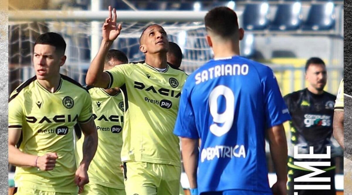 L'Udinese torna a vincere contro l'Empoli e aggancia la Juventus. Friulani a +4 sulla Fiorentina - 