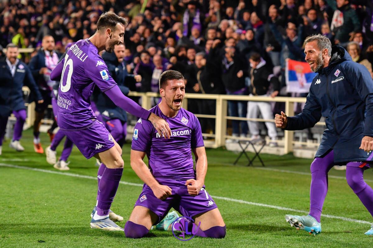 Repubblica: “La Fiorentina cancella il Milan, primo trionfo contro una big. Finalmente una notte magica” - Esultanza Luka Jovic (ACF Fiorentina)