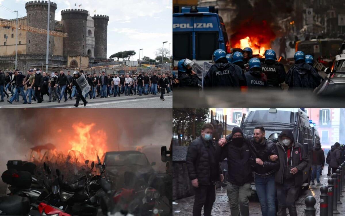 Scontri senza fine, i tifosi del Napoli tentano l'assalto all'albergo dove alloggiano tifosi Francoforte - 