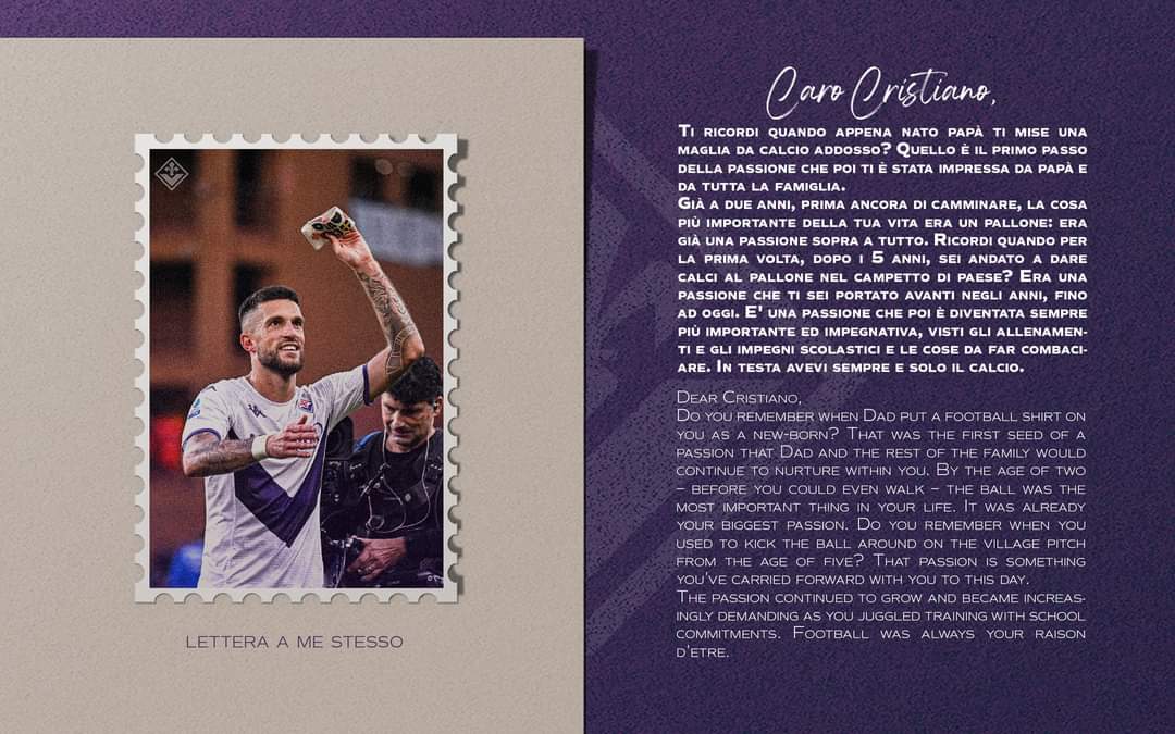 Biraghi scrive una lettera a se stesso: "Ti sentivi un calciatore arrivato poi in serie B hai capito. Non è stato facile"