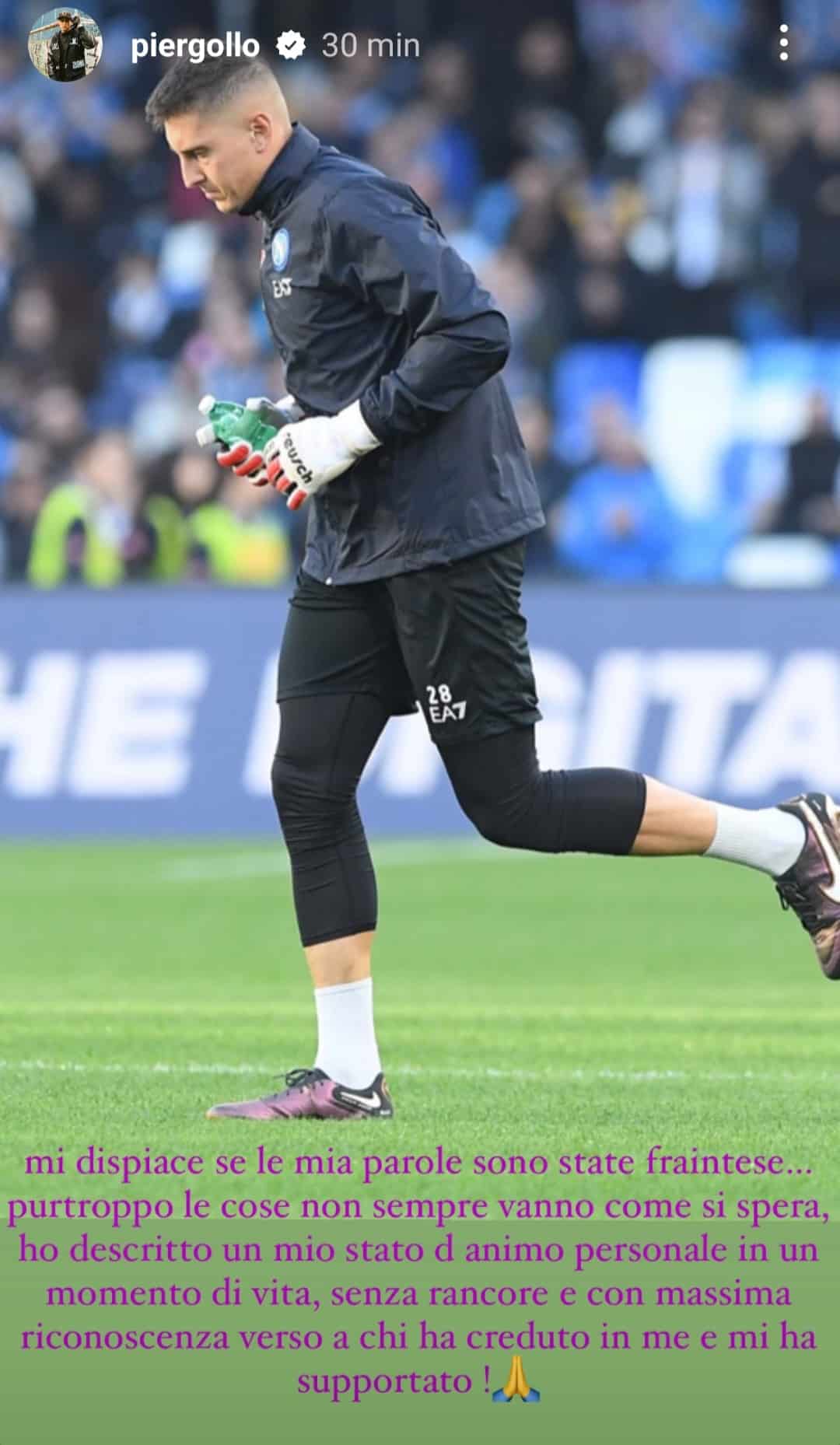 Gollini cerca di giustificarsi: "Mie parole fraintese ma ho solo descritto un mio stato d'animo"